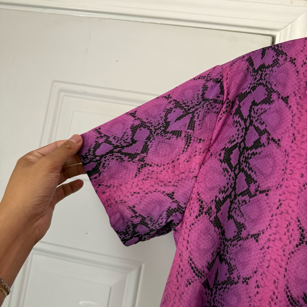 Double Rainbouu Pink Purple Python Snake Reptile … - image 2